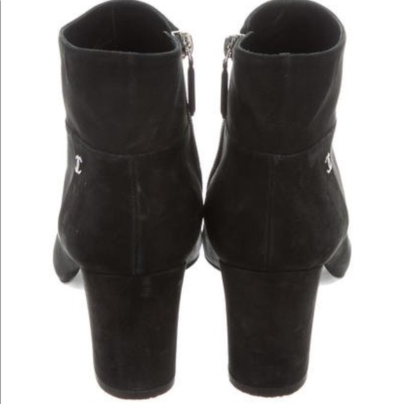 CHANEL NUBUCK CAP-TOE BOOTIES - Picture 4 of 5